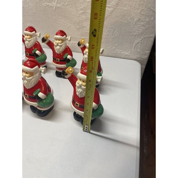 Set of 8 SANTA Blow molds Pathway Light Covers Plastic Vtg Christmas - Picture 4 of 5